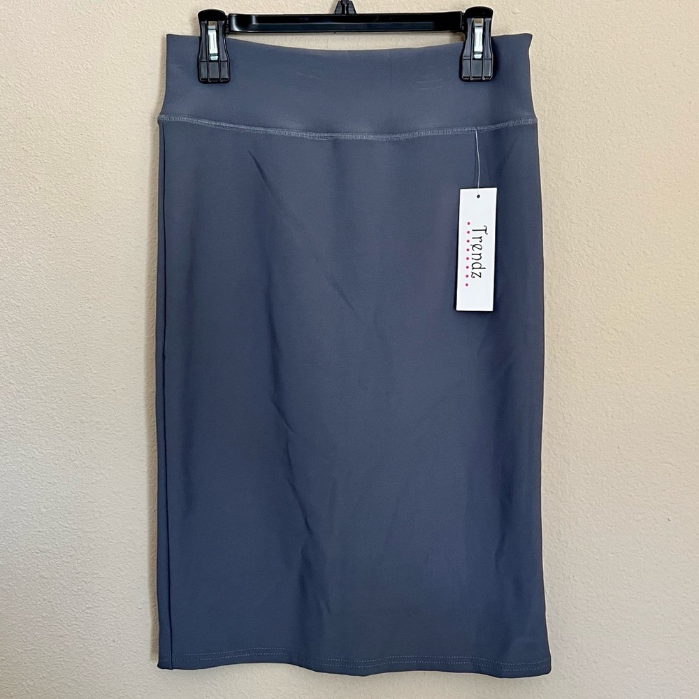 NWT Women's Trendz Charcoal Gray Pencil Skirt